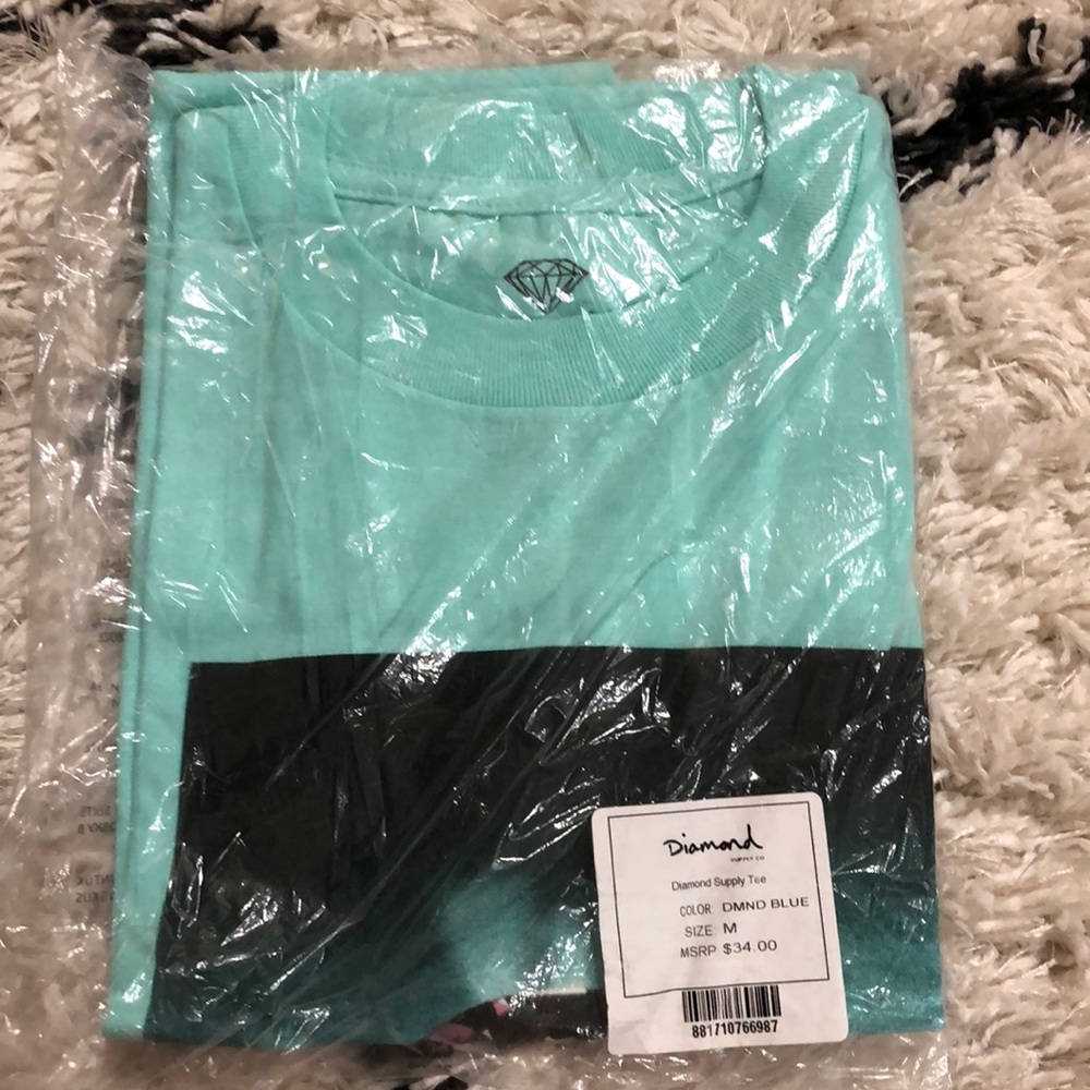 Diamond supply tee color: diamond blue size: medium